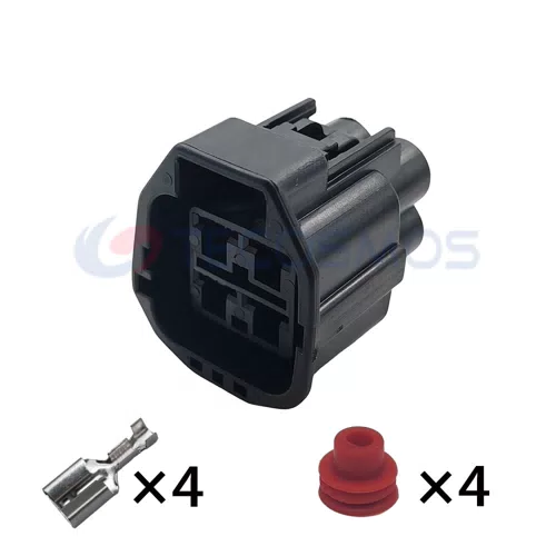 4-Pin Female Waterproof Wire Harness Sensor Plug 7282-5595-10 for Car with ABS & Nylon Housing Copper Contact Material - image 3